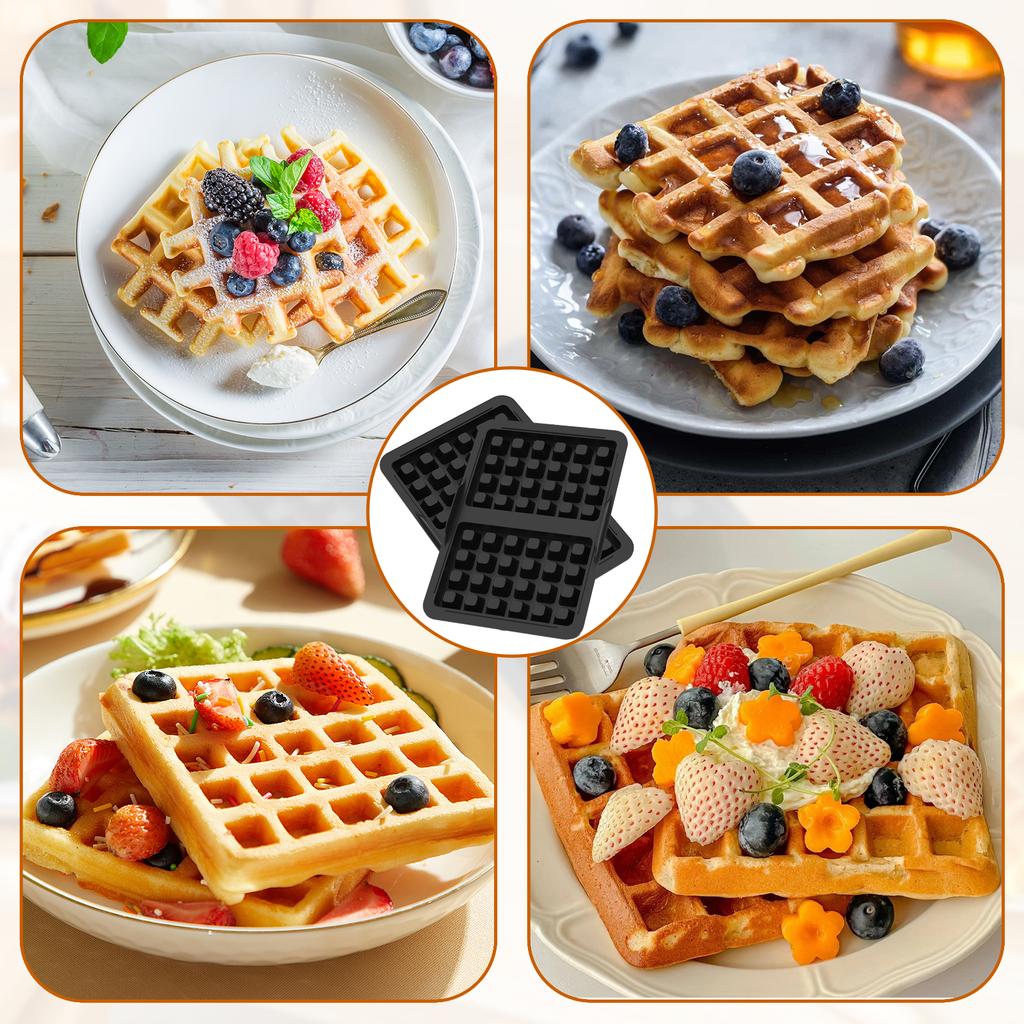 2pcs Silicone Waffle Insert for Ninja AF300EU AF400EU Belgian Waffle Mold Air Fryer Accessories Non Stick Silicone Waffle Liner