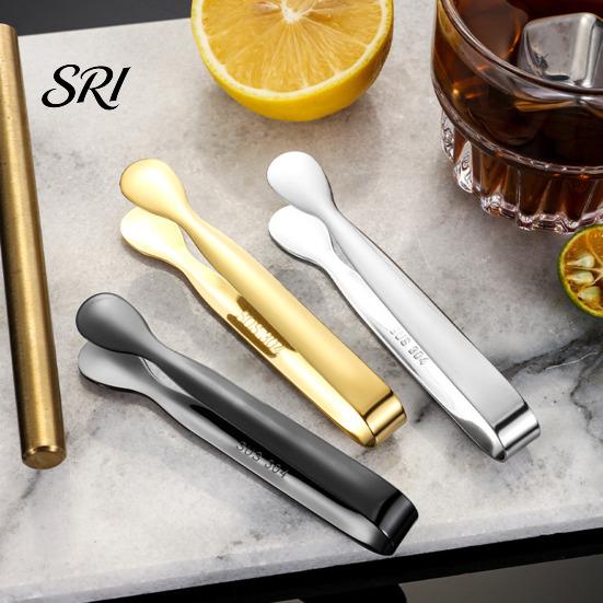 Rose Gold Ice Clip Clamp Stainless Steel Electroplated Tongs Durable Food Grade Rust-resistant for Bar Kitchen Sugar Cube Tong Set