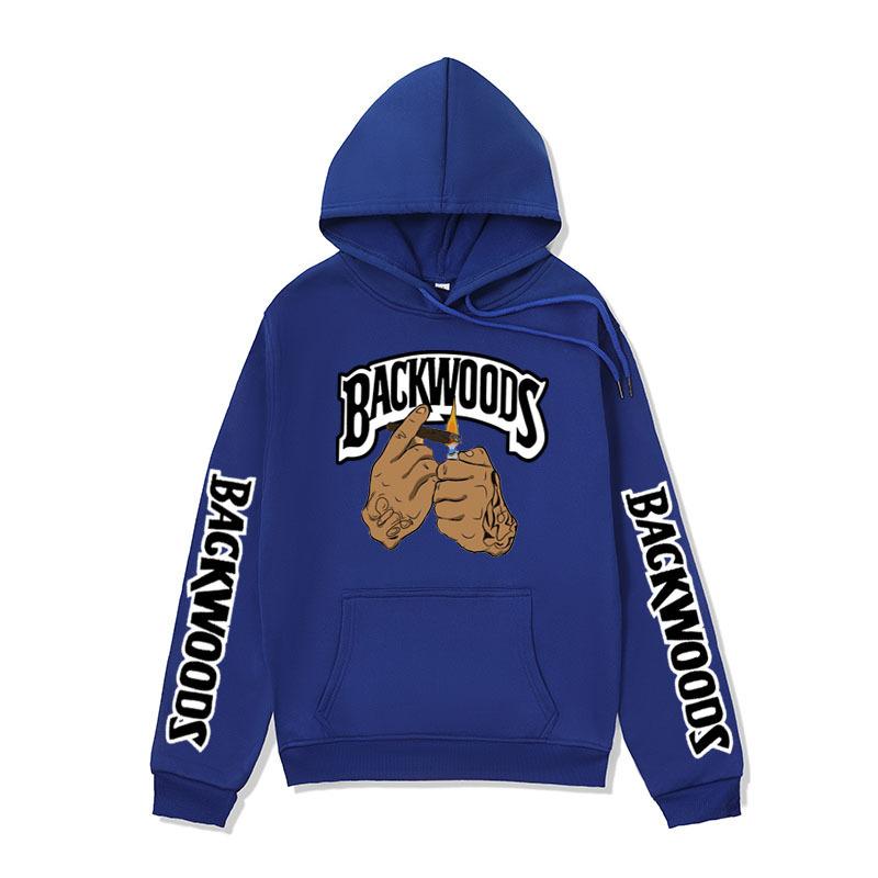 2025 new men's backwoods cigarette lighting printed sweater European and American street trendy sweater men's European size jacket