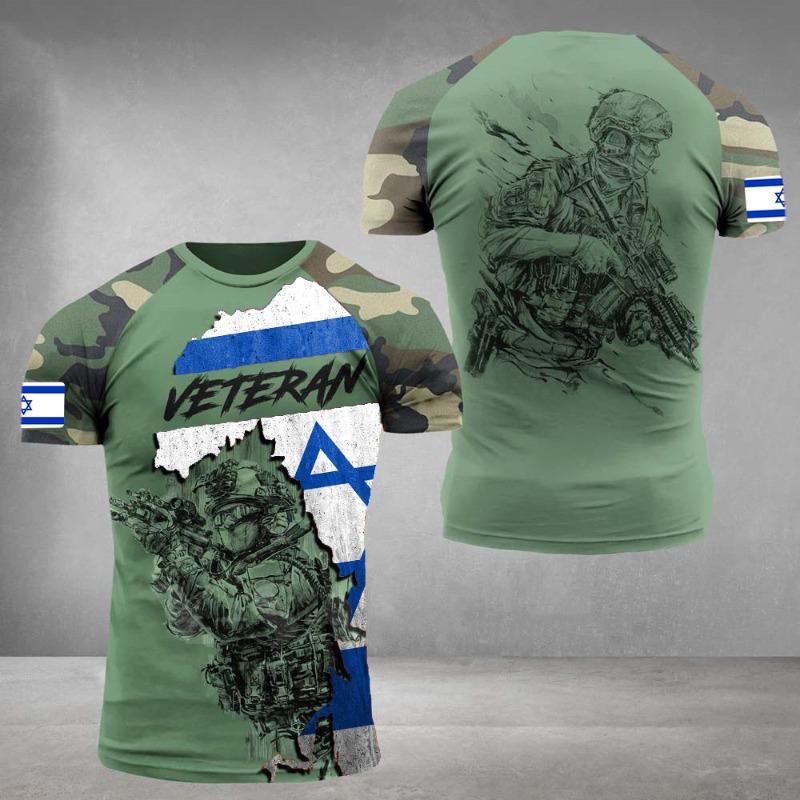 

Men s 3D Printed Street Fashion T-Shirt Israeli Soldiers Camouflage Short Sleeve O-Neck Pullover Top 6XL