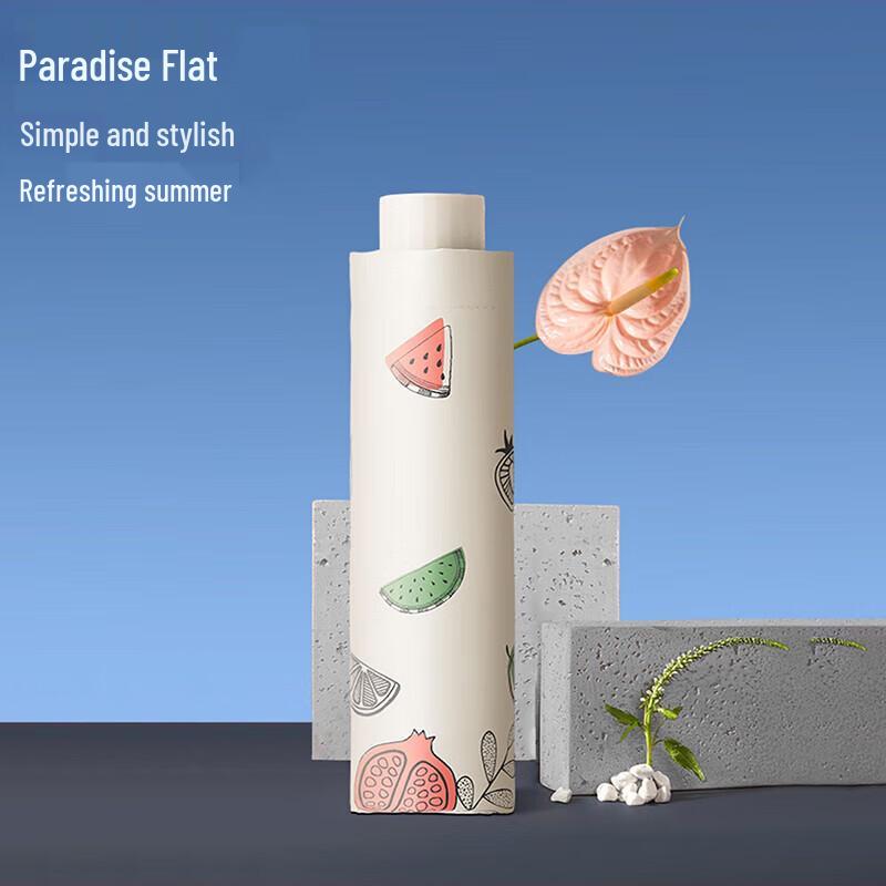 Paradise Compact Folding Sun & Rain Umbrella