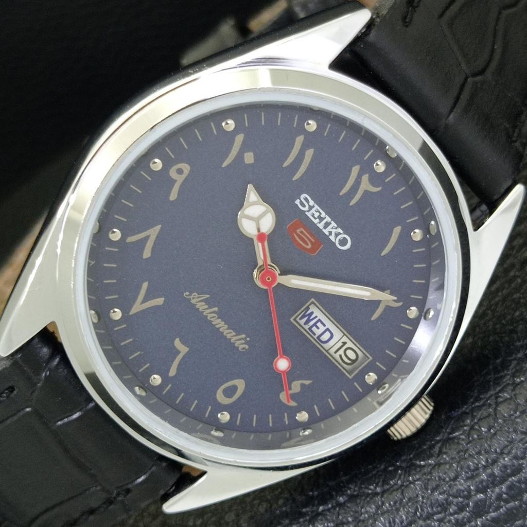 

JAPAN VINTAGE REFURBISHED SEIKO 5 AUTOMATIC 6309A MENS BLUE DIAL WATCH a441175-4 Sk-a441175