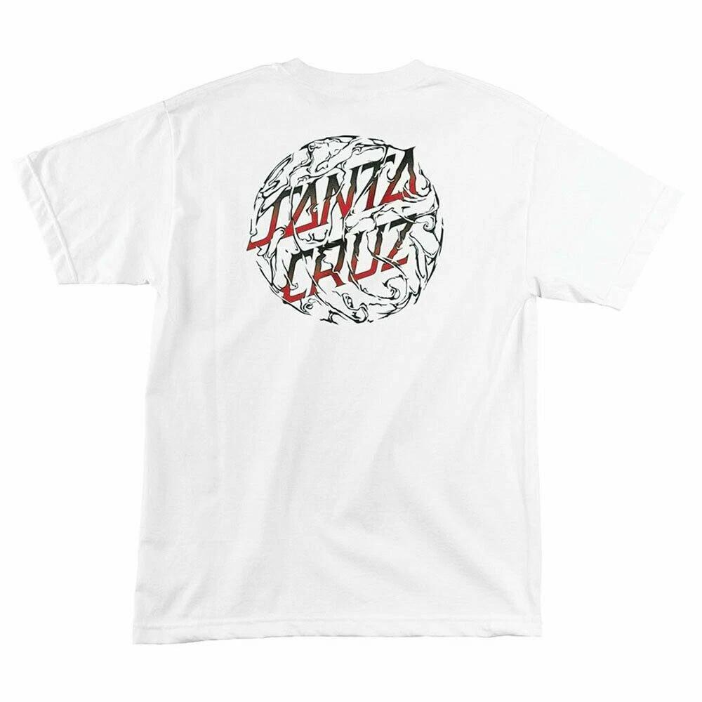 Santa Cruz STORM DOT Skateboard T Shirt WHITE S