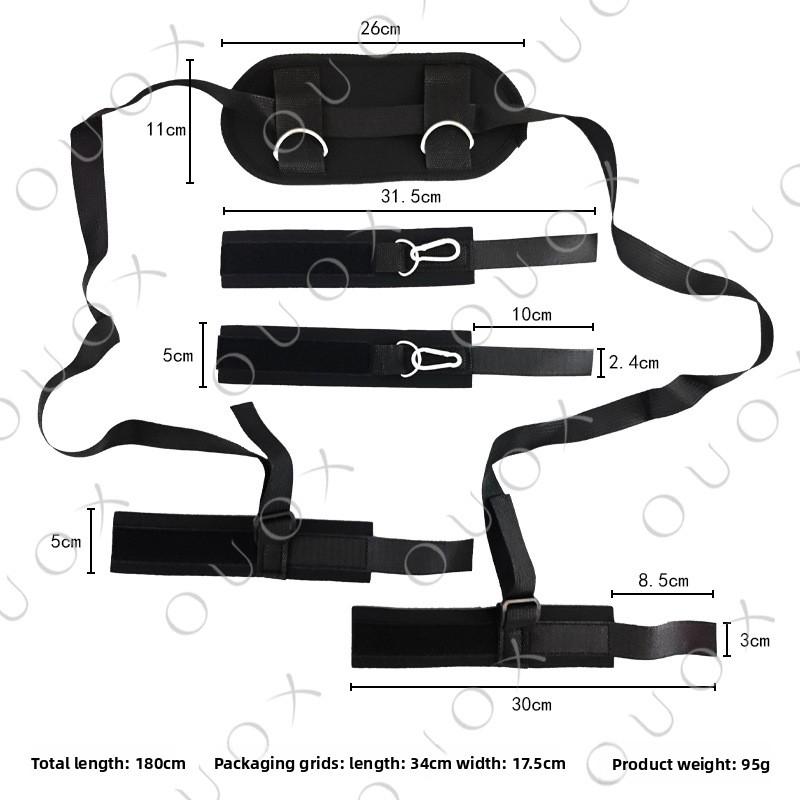 Guler de bondage sexual pentru adulți Încheietura mâinii în 4 direcții Curea manșetei pentru gleznă Reținere pentru fetiș Jucării sexuale