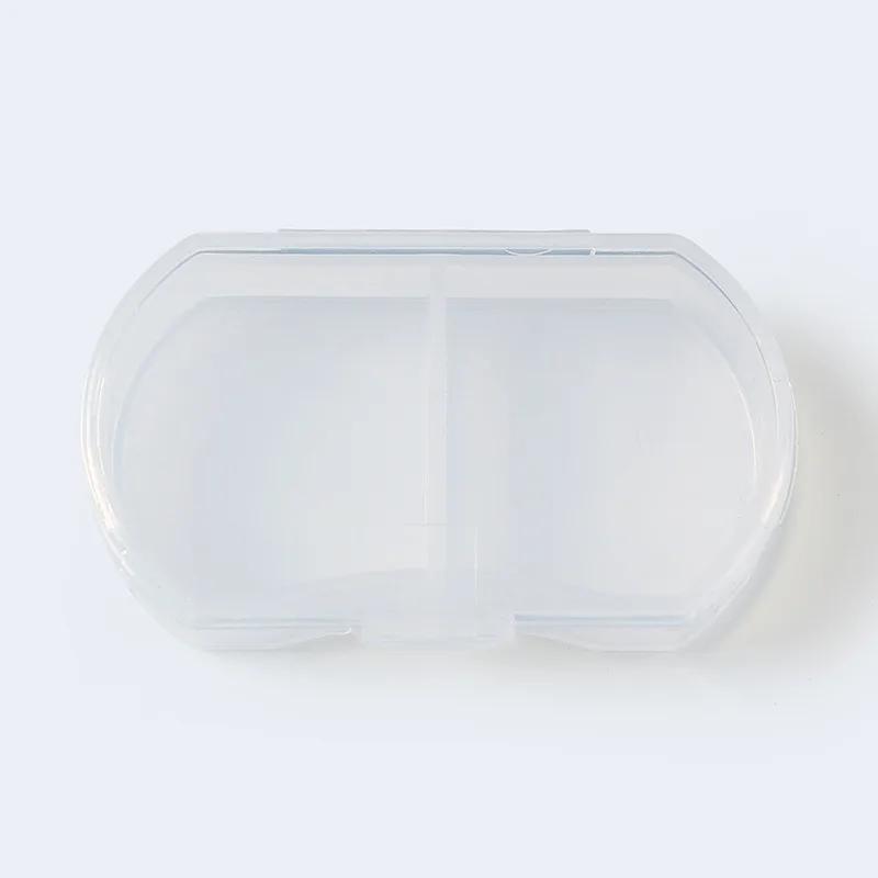 

3pecs Мини Портативная Маленькая Аптечка с Откидной Крышкой Прозрачная Коробка Для Хранения 2 Отделения Пластиковая Коробка Профессиональные Аксессуары прозрачный