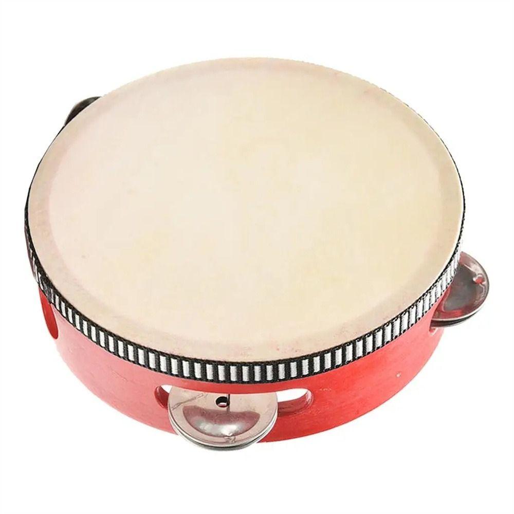 4/6/8/10inch Tambourine Drumming Toy Kids Drum Children Toys Handheld Drum Musical Instruments