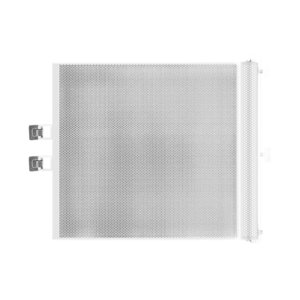 Auto Extending 130cm Pet Gate White Mesh Barrier For Cats Dogs With Metal Frame Easy No Tools Installation Space Saving Home Safety Solution