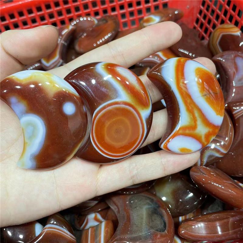 1pc Natural Carnelian Crystal Red Agate Heart-shaped Love Decoration Gift Gem Crafts Treatment Energy Palm Stone DIY Home Decora