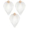 Gnome Beard for Crafts 3Pcs DIY Beards with Wooden Ball Noses, Plush Beard, Christmas Elf Set Faux Fur Dwarf Handmade Doll Decorations Nose