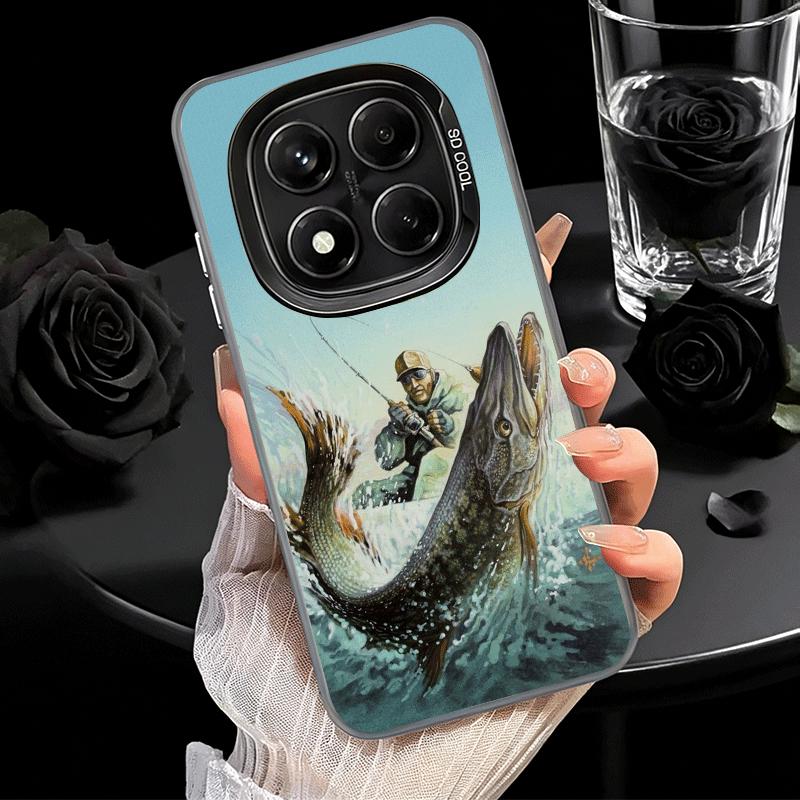 Hunting Fishing Man Soft Phone Case for Xiaomi Redmi Note 13 14 15 Pro Plus 12S 12 11S 11 11T 10S 10 Shockproof Cover Back Shell
