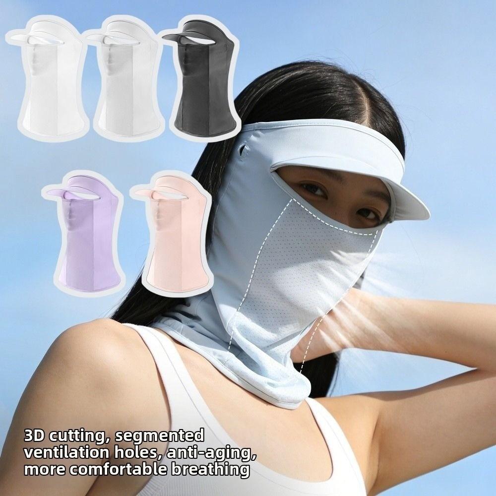 Quick Drying Sunscreen Face Cover Breathable Mesh Ice Silk Sun Cover Neck Protection