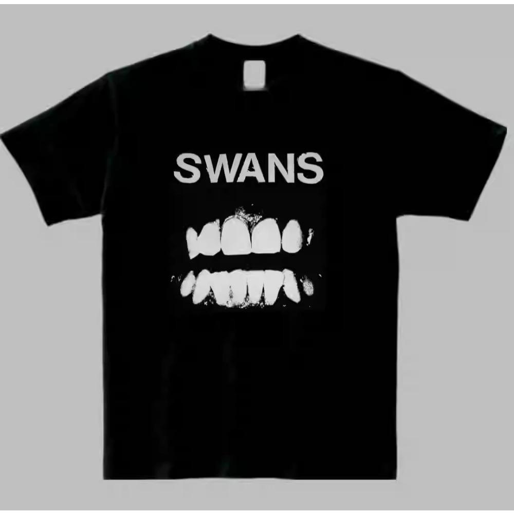 

2025 Swans Американская панк-группа, футболка с короткими рукавами, нишевая американская повседневная хлопковая футболка с принтом, высококачественный люксовый бренд, продажа M