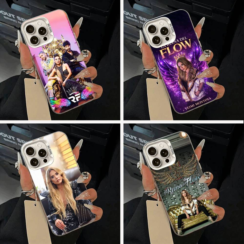 Q-Queen of Flow -La Reina D-Del Flow Phone Case For iPhone 17,16,15,14,13,12,11 Plus,Pro Max,XS,white silver phone case