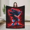 Sonices Shadow HHedgehogs Flannel Blanket Soft Winter Bedding for Students Couch Sofa Bed Comfortable Bedspread Cover