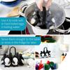 3-in-1 Penguin Egg Holder Holds 6 Eggs for Easy Cooking and Storage, Black