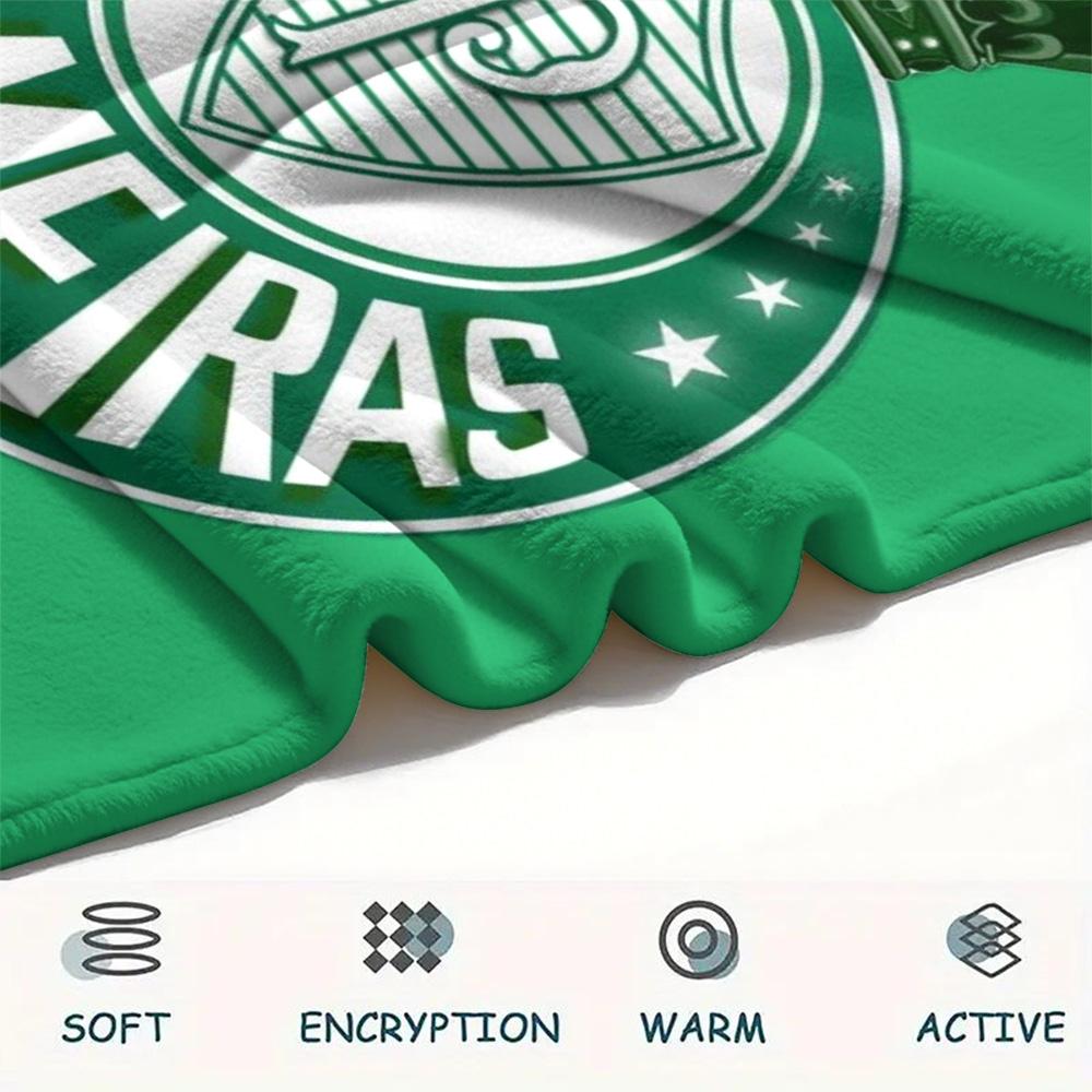 1Pc Palmeiras Print Flannel Blanket High Quality Warm Comfortable Cover for All Seasons Perfect for Gifts Home Decor