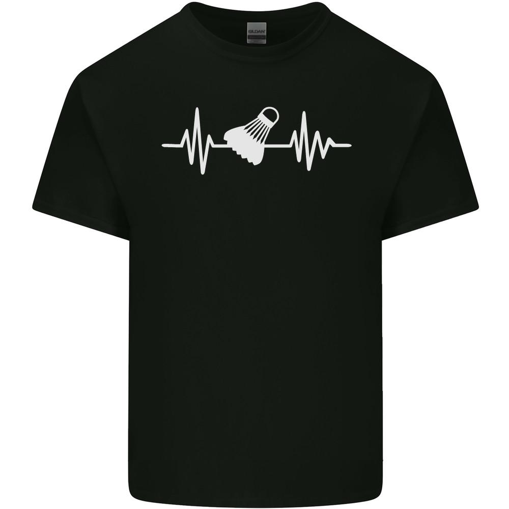 Pulse Badminton Player Funny ECG Mens Light Cotton T-Shirt Unisex T-Shirt S