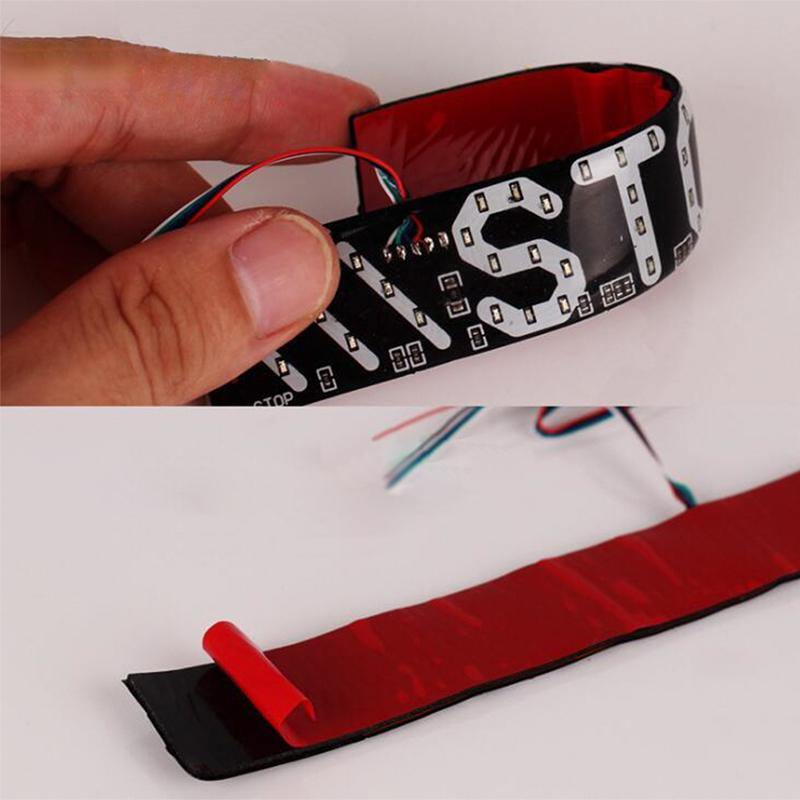 Práctica luz trasera de motocicleta, luz de freno Led, señal de giro