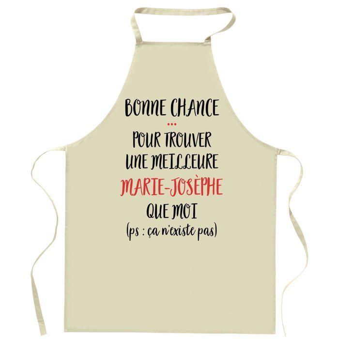 Tablier de cuisine - Planetee Marie-Josèphe - Impression bretonne - Coton épais résistant - Liens ajustables