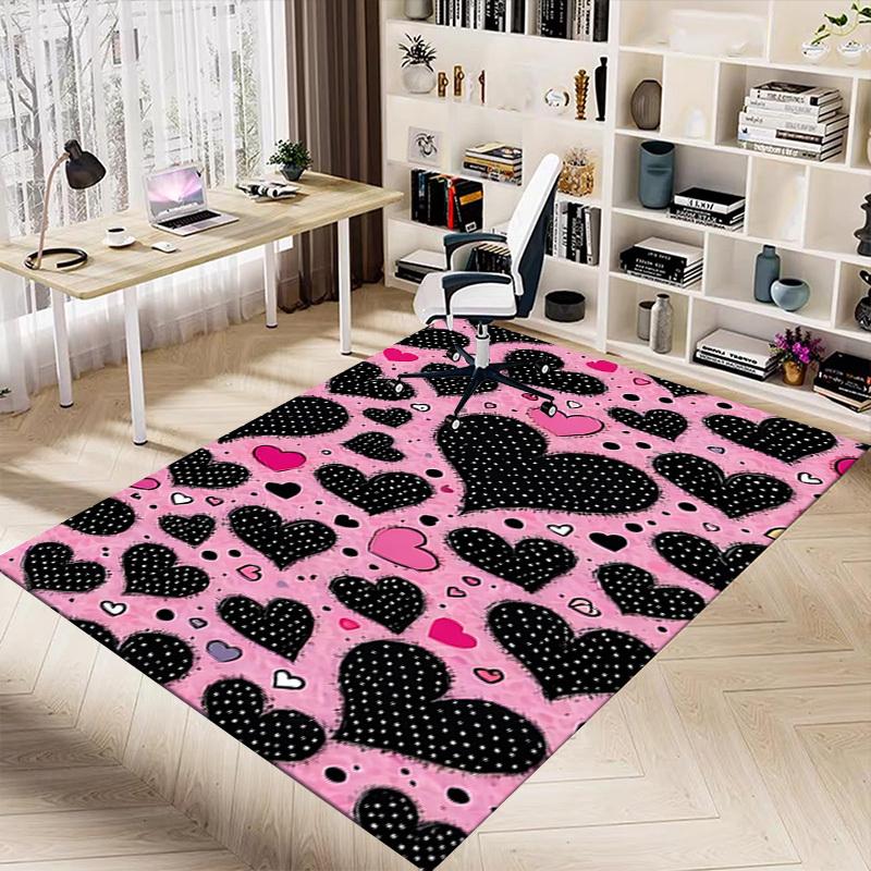 1PC Heart Pattern Extra Large Non-Slip Floor carpet, Office, family, bedroom, Studio - Large Area Rug,Longlasting Material-K0365