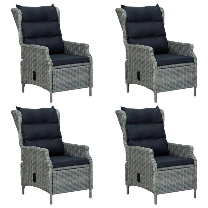 Maison Exclusive - Ensemble à manger de jardin 5 pcs Gris clair