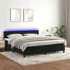 VidaXL Slat Bed Base with Mattress and LED, Upholstered Bed, Double Bed, Adult Bed for Interior Bedroom, 3134413
