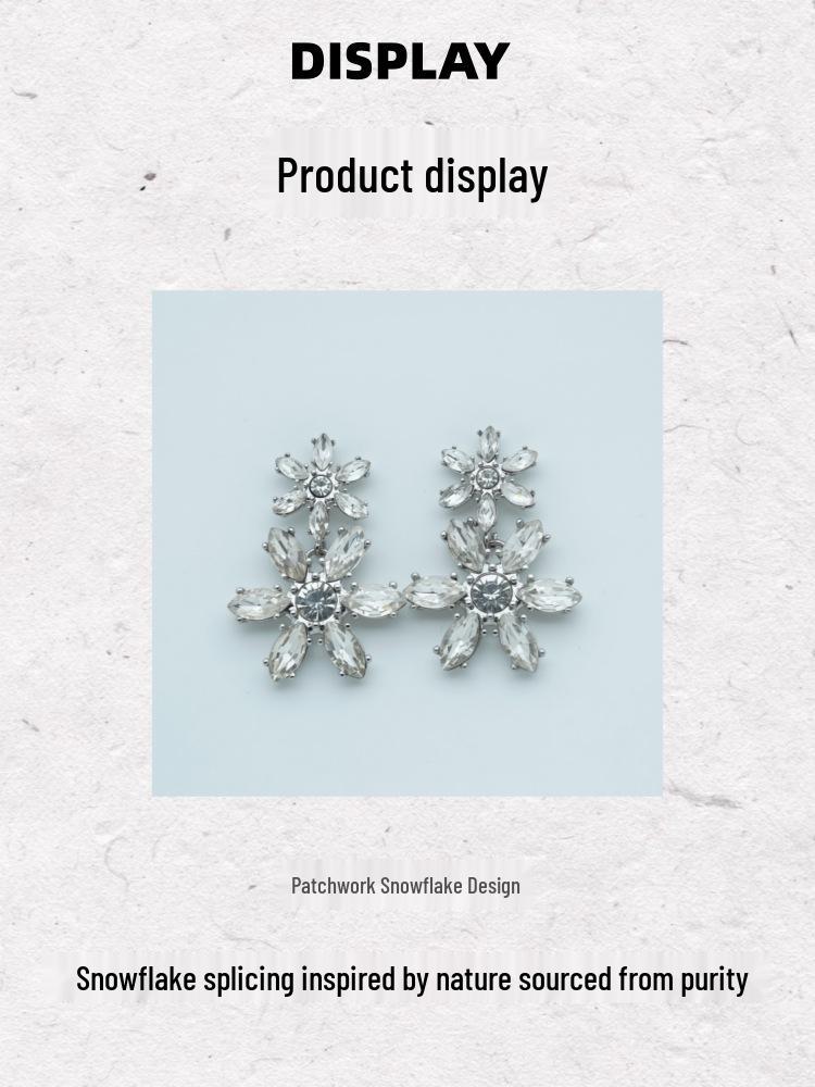 High-End Crystal Flower Stud Earrings: Elegant, Luxurious, Versatile for Any Occasion