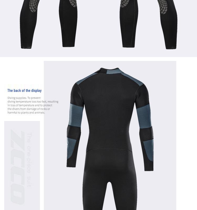 ZCCO 5mm Herren Ganzkörper-Neoprenanzug: Warmer Taucher-, Winterbade-, Surf-, Schnorchelanzug