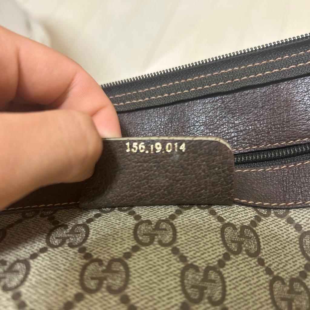 Used OLD GUCCI GG Boston Bag Sherry Line for travel