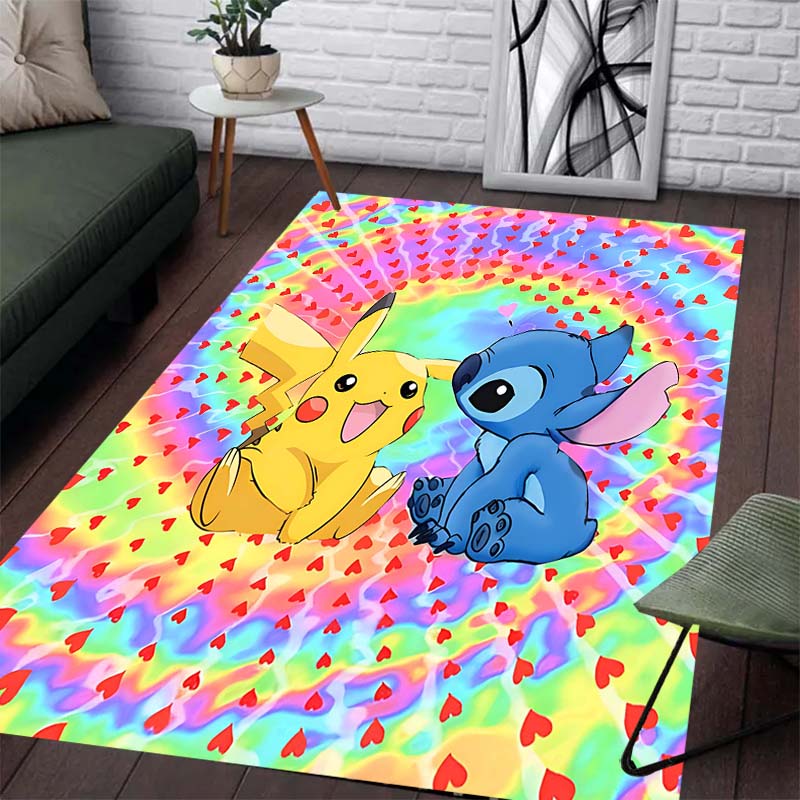 Tappeto Colorato e Carino con Motivo Stiddy - Antiscivolo per Cucina, Tappeto da Esterno, Decorazione per la Casa e la Camera da Letto, Regalo di Compleanno