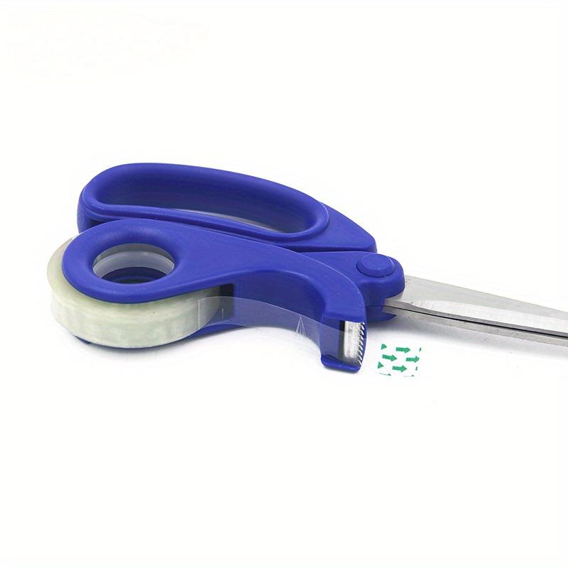 1 peça Tesoura de Aço Inoxidável e Dispensador de Fita Transparente, Tesoura de Escritório Multifuncional, Dispensador de Fita de Mesa, Adequado para Casa, Escritório