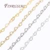 1/2Meters 14K/18K Gold Plated Love Heart Chains For Jewelry Making,Bulk Chain For Needlework,DIY Necklace Bracelets Findings