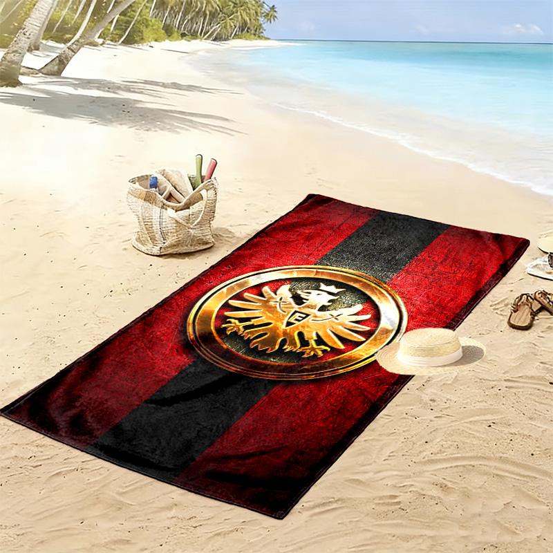 Asciugamano da Spiaggia Stampato Eintracht Frankfurt, Asciugamano Grande Morbido Asciugatura Rapida per Spiaggia Campeggio Nuoto