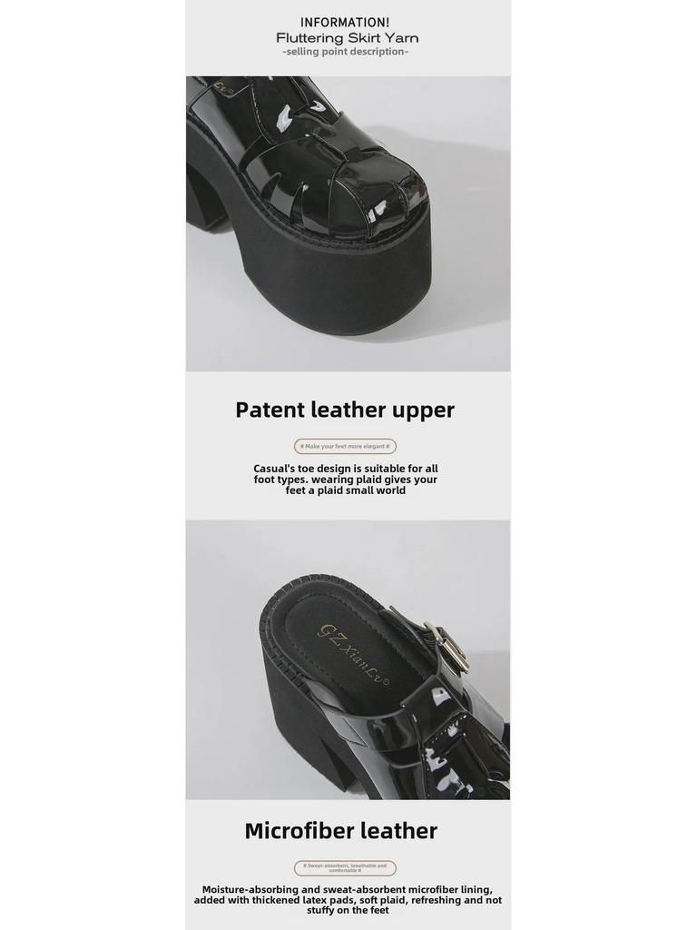 Damen Wasserdichte Mesh Plateau Slip-On Sandalen, 11 cm Hoher Absatz, Sommer Outdoor Große Größe