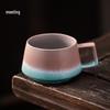 High-End Handmade Blue and Yellow Ceramic Coffee Cup & Saucer Set: Perfect for Housewarming, Weddings, or New Home Gifts