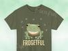 Funny 'Frogetful' Frog T-Shirt and Kids Tshirt: Quirky Pun Tee