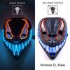Kabellose Halloween Party Maske LED Leuchtende Maske Glühende Neon Cosplay Maske Horror Vollgesichtsmaske Requisiten