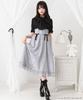 Choose your favorite lace frill ribbon skirt, long, lavender gray, size 3L, mass-produced, landmine style, sickly cute, Yumetenbo
