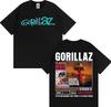 Rock Band Gorillaz Merch T-Shirt Herren Damen Retro Mode Cartoon T-Shirt Lässiges Oversized T-Shirt Streetwear