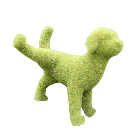 Dog Shape DIY Artificial Grass Animal Resin Eye-catching Garden Turf Grass Animal Office Decor