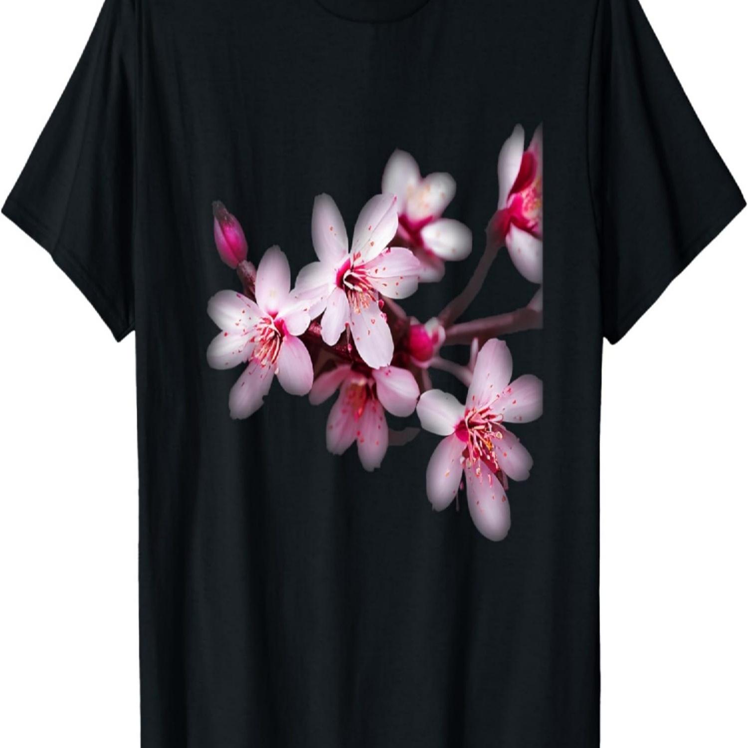 

Detailed Photo Of Cherry Blossom japan flower tunnel T-Shirt S чёрный