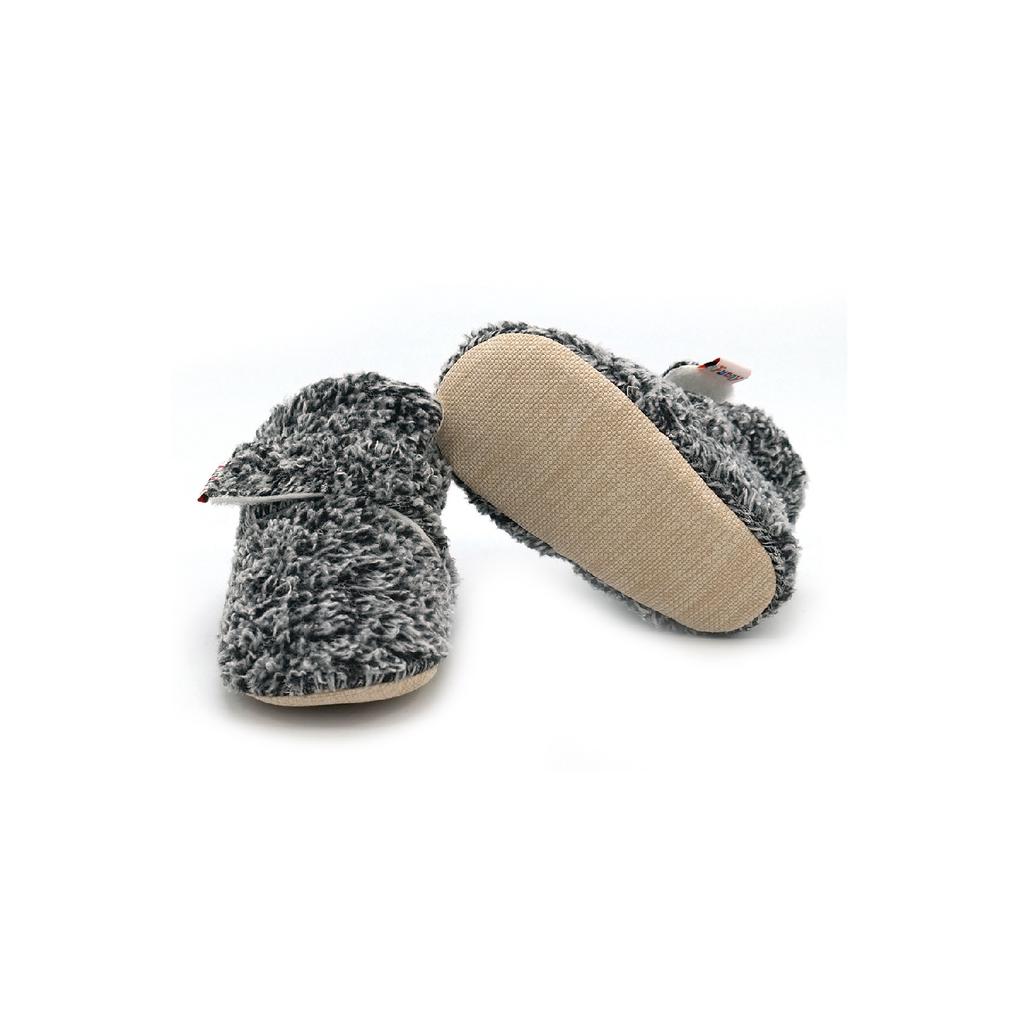 Pandouff confortabil cu finisaj fleece, flexibil, ergonomic, talpă moale, design special, păr organic confortabil