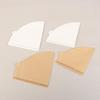 100Pcs V-Shaped Wood Pulp Drip Paper V60 Conical White Beige Coffee Filter Coffee Filter Bag Espresso Tea Maker Accessories