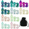 Dice Acrylic Dice Party Games High Class Acrylic Dice Amazing Mixed Colours 10 Set DND Game Dice With Bag For Role Playing Games