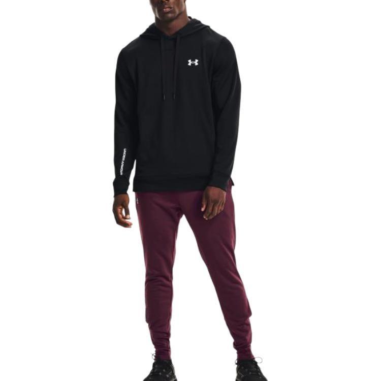 Under Armour Sweatshirts Men's Black Hooded Moderate Regular 1366259-001