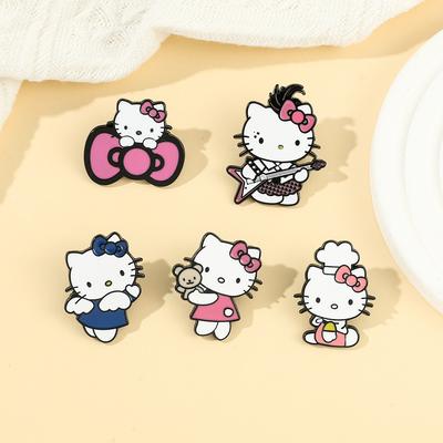 Aranyos macska puha aranyos édes rajzfilm Sanrio fém kitűző Kulomie ötvözet táska bross