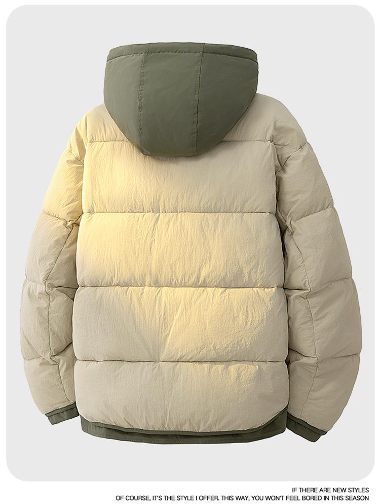 Men's High-Quality Winter Hooded Puffer Jacket - Thickened Cotton for Warmth