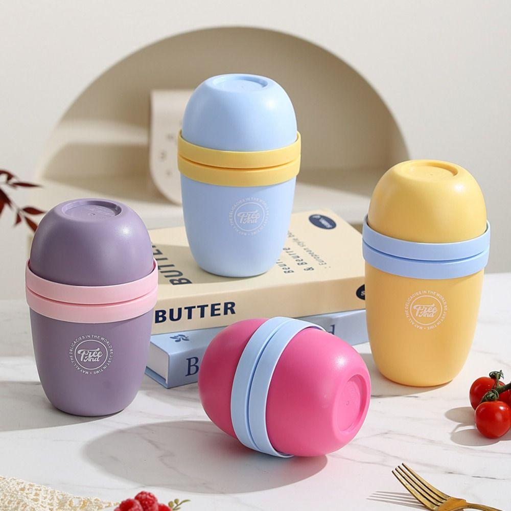 with Lids and Spoons Breakfast Cup Milk Cup Seal Oatmeal Cereal Nut Yogurt Cup