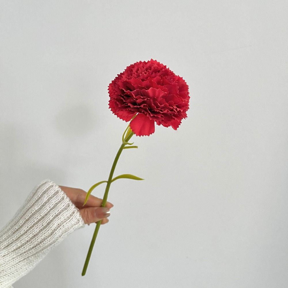 Silk Flower Carnation Simulation Flower Single Floral Ornaments Realistic Artificial Flowers