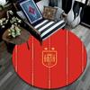 Spain National Football Team2 Round Area Rug,Carpet Rug for Living Room Bedroom Sofa Playroom Decor,Non-slip Floor Mat